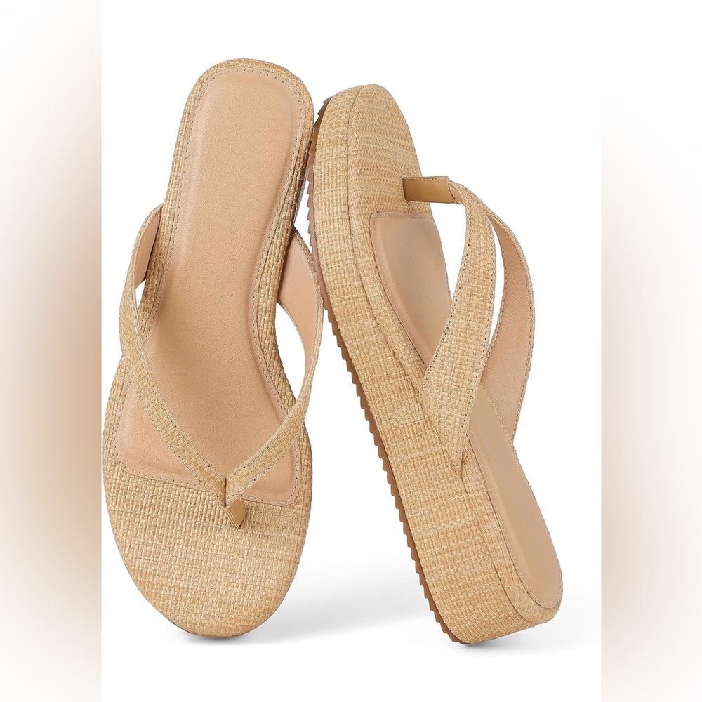 Women's Tan Flip Flop Sandals